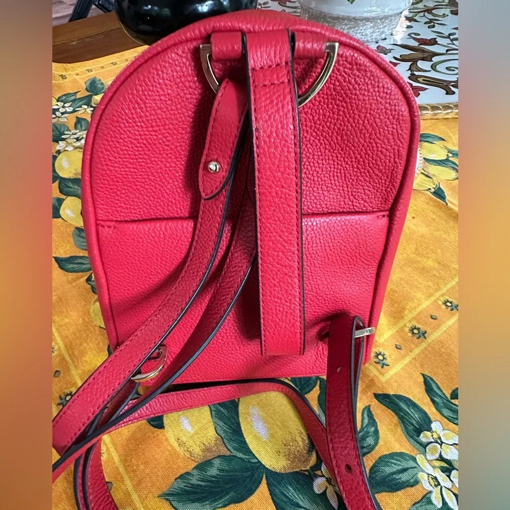 Henri Bendel Influencer Mini Convertible Backpack Coral VGUC